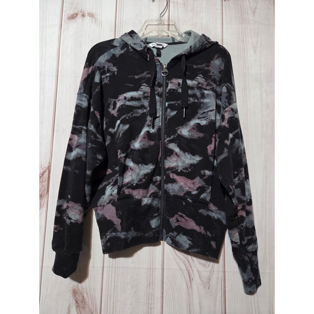 Athleta Balance Sweatshirt Full Zip Printed Hoodie Camo Small Thumv Hole Soft